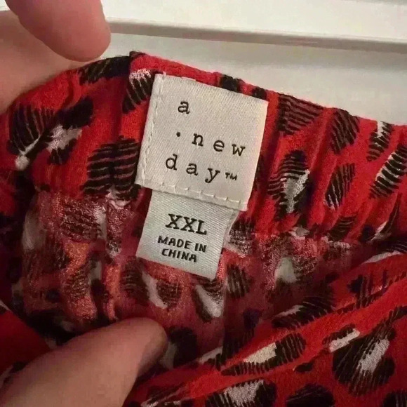 A New Day Leopard Print Midi Skirt – XXL, Asymmetrical with Tie Waist cheetah - Picture 3 of 7